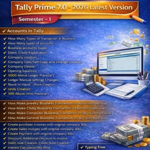 Tally Prime 7.0 2026 Semester 1